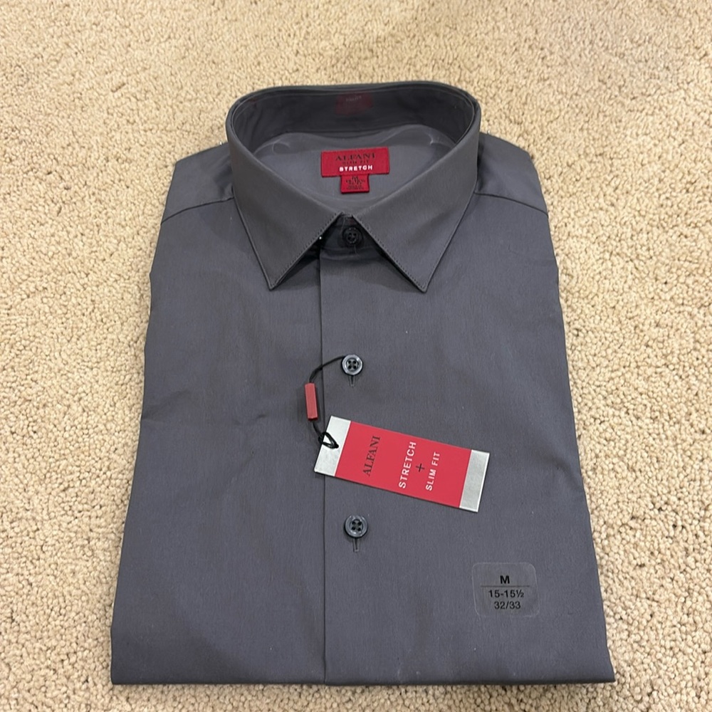 Men’s Alfani Gray Button Up size M